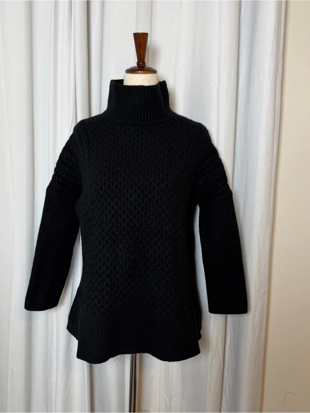 AYR Le Square Black Merino Wool Sweater Small